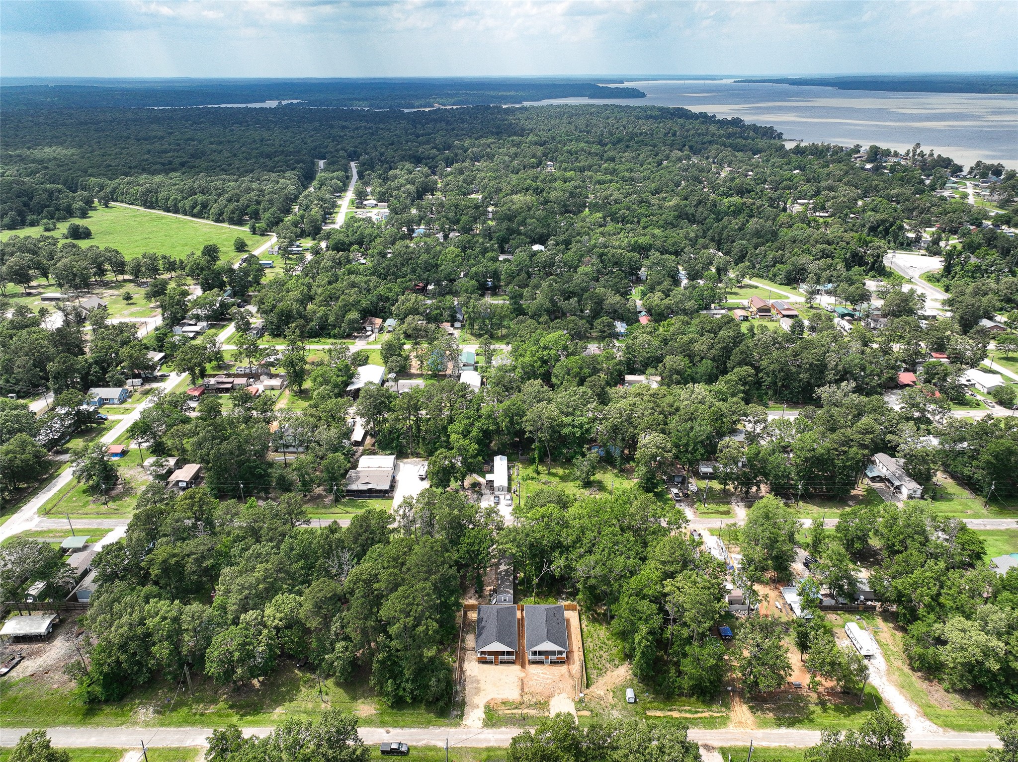 210 Canary Street Point Blank, TX 77364 - Photo 21 of 24 an aerial view of residential houses with outdoor space and trees