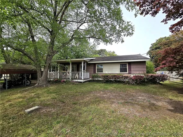 a view of a house with a patio