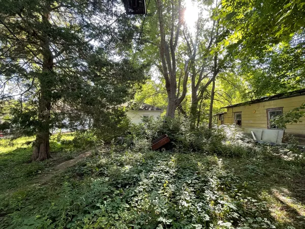 a view of backyard with green space
