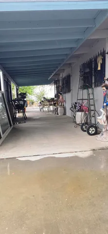 a view of car parked in garage