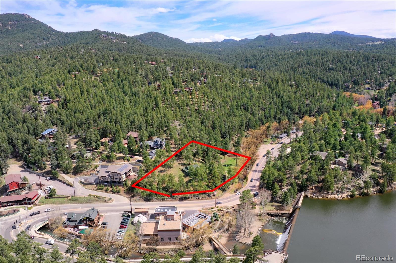 4690 Highway 73 Evergreen Co 80439 Evergreen, CO 80439 - Photo 13 of 34 a view of a city with a mountain