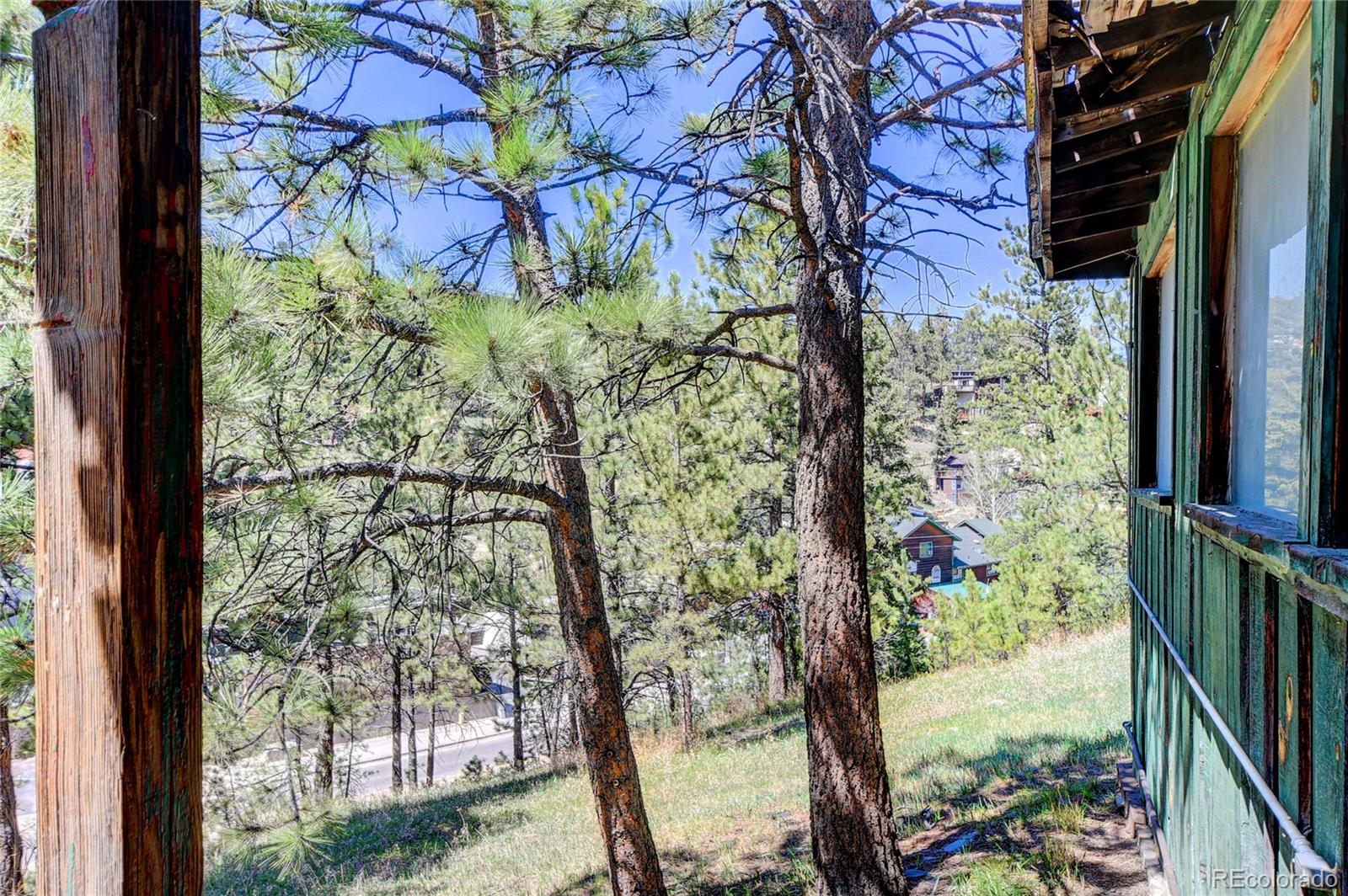 4690 Highway 73 Evergreen Co 80439 Evergreen, CO 80439 - Photo 18 of 34 a view of a garden from a balcony