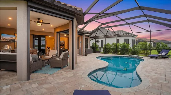 a view of cabinets and window