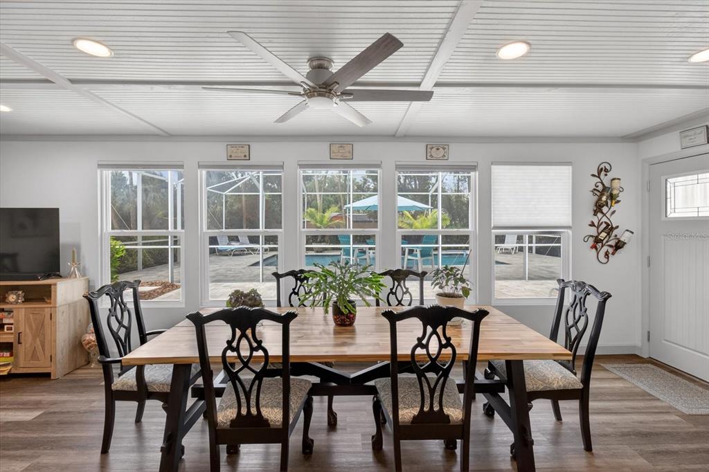 5539 Delaware Avenue New Port Richey, FL 34652 - Photo 38 of 95 a view of a dining room with furniture window and outside view