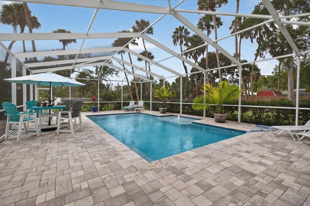 5539 Delaware Avenue New Port Richey, FL 34652 - Photo 74 of 95 a view of a swimming pool with a patio