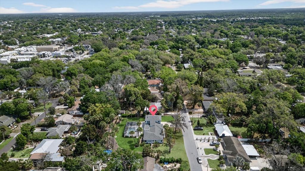 5539 Delaware Avenue New Port Richey, FL 34652 - Photo 94 of 95 an aerial view of residential houses with outdoor space and trees