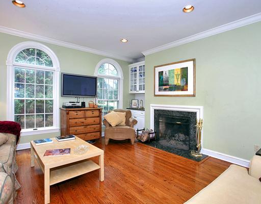 5 Shields Lane Darien, CT 06820 - Photo 9 of 20 a living room with furniture fireplace and flat screen tv