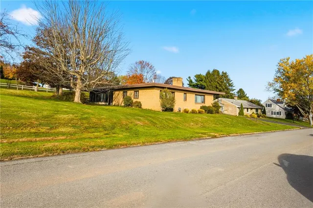 a view of an house with a swimming pool