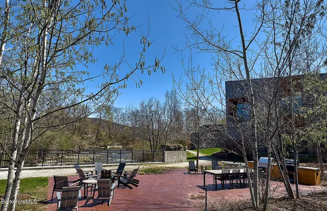 a view of outdoor space with seating