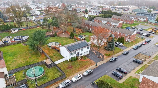 an aerial view of multiple house
