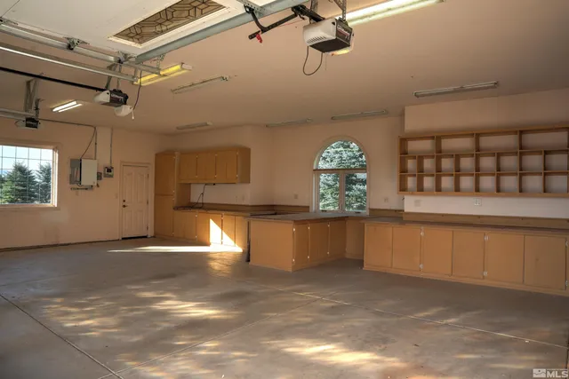 a view of a lake from a yard