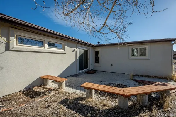 a backyard of a house