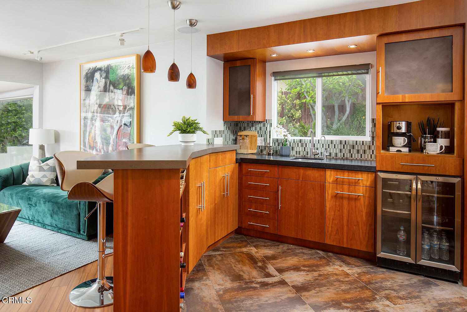 1400 Edgecliff Lane Pasadena, CA 91107 - Photo 17 of 43 a view of a living room and kitchen with a large window