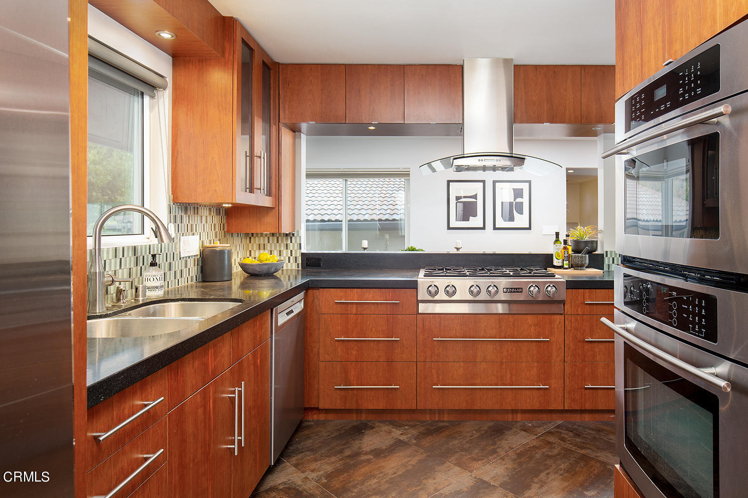 1400 Edgecliff Lane Pasadena, CA 91107 - Photo 19 of 43 a kitchen with stainless steel appliances granite countertop a stove and a sink