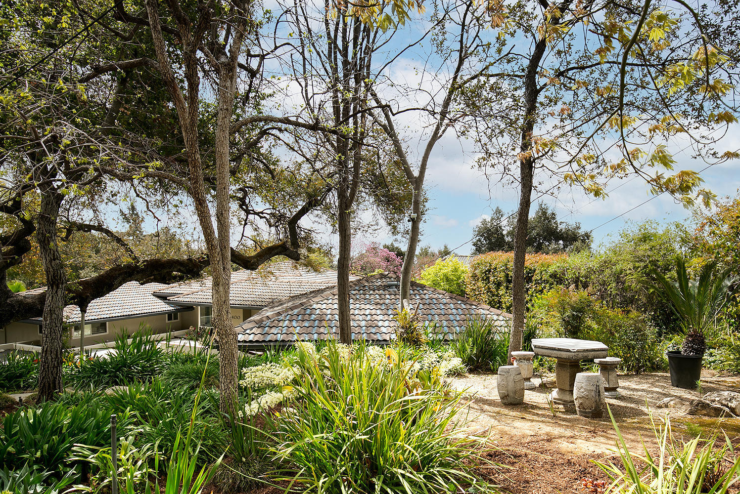1400 Edgecliff Lane Pasadena, CA 91107 - Photo 4 of 43 a view of a lake with a bench and trees