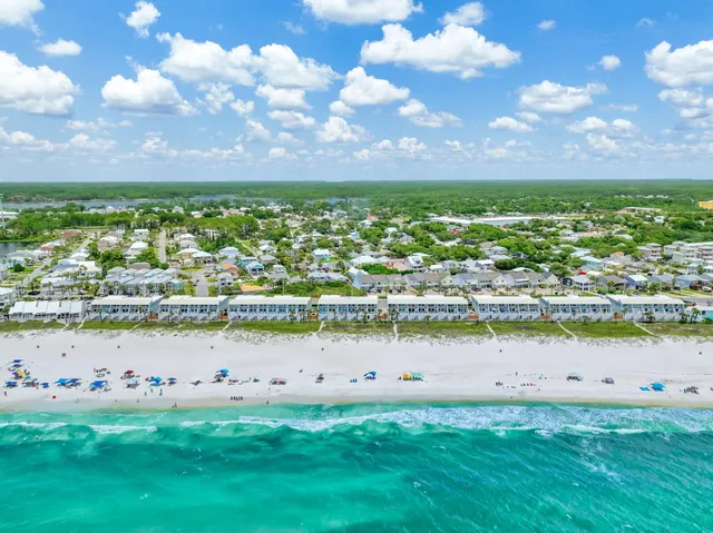an aerial view of a building