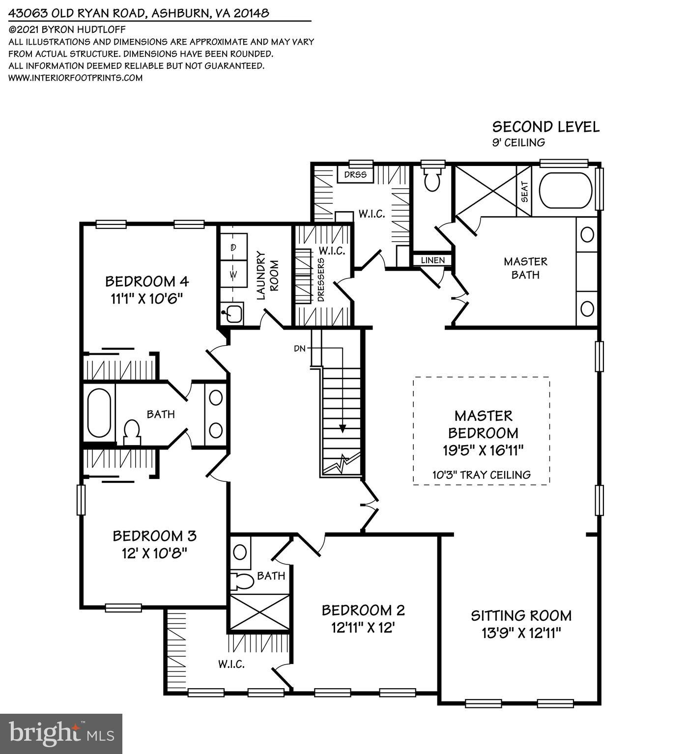 43063 Old Ryan Road Ashburn, VA 20148 - Photo 127 of 128 Upper Level Floorplan