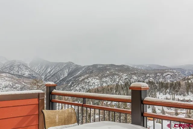 a view of a city from a balcony