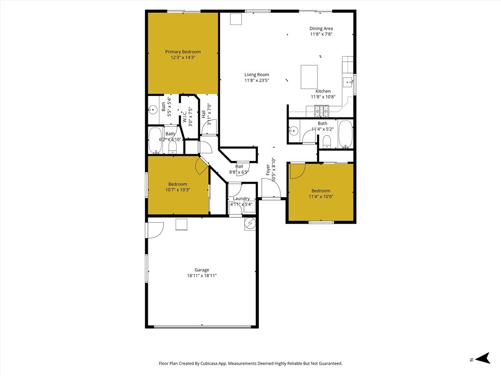 1165 Fig Street Corning, CA 96021 - Photo 25 of 46 a picture of a living room with a bathroom and a painting on the wall