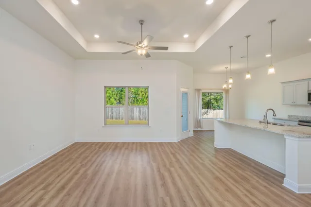 a view of kitchen and a window