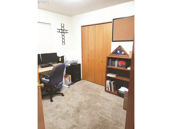 a view of workspace with a window