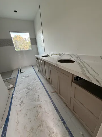 a bathroom with a sink