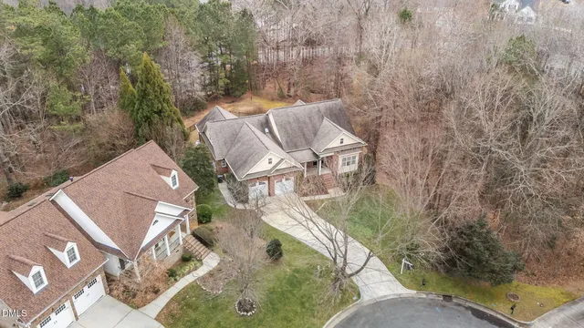 an aerial view of residential house with outdoor space