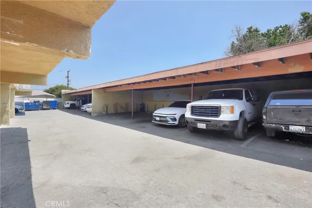 a car parked in front of a building