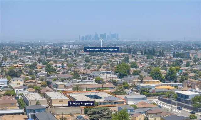 an aerial view of a city
