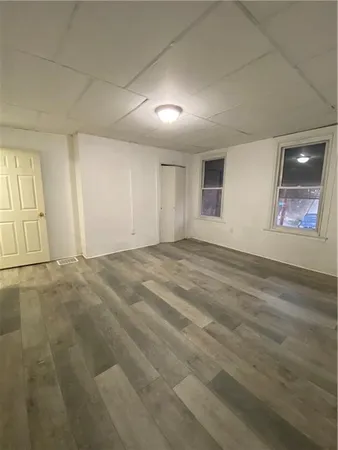 an empty room with an entryway