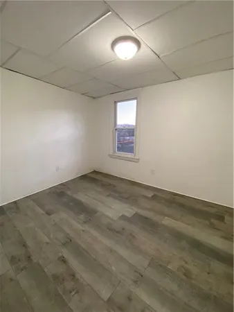 an empty room with an entryway