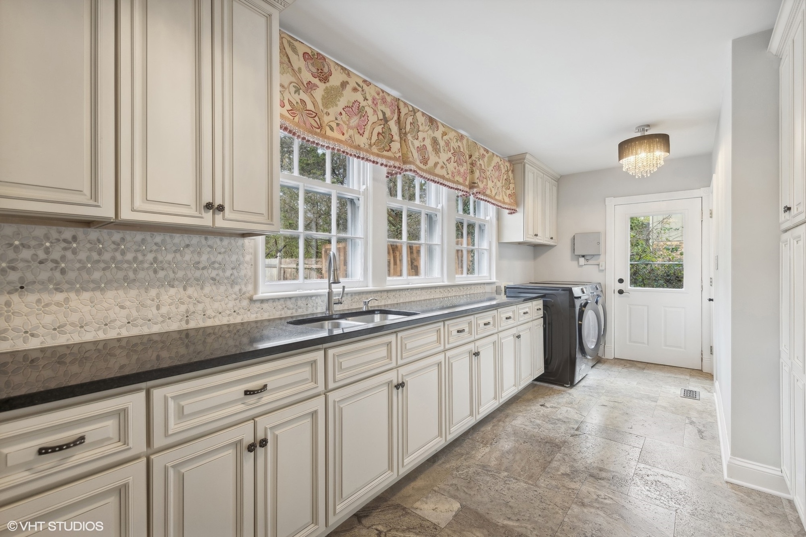 906 Harding Road Hinsdale, IL 60521 - Photo 15 of 31 a kitchen with granite countertop white cabinets and white appliances