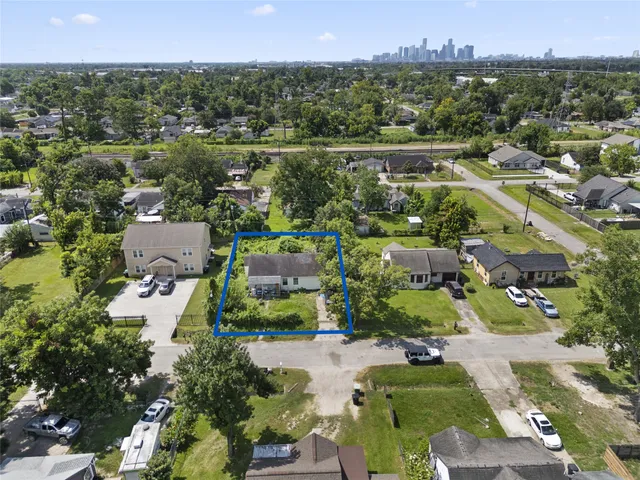 an aerial view of multiple house