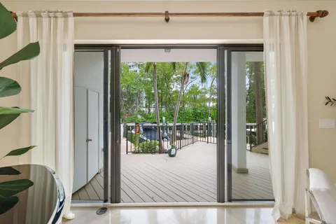 a view of a terrace with sitting area