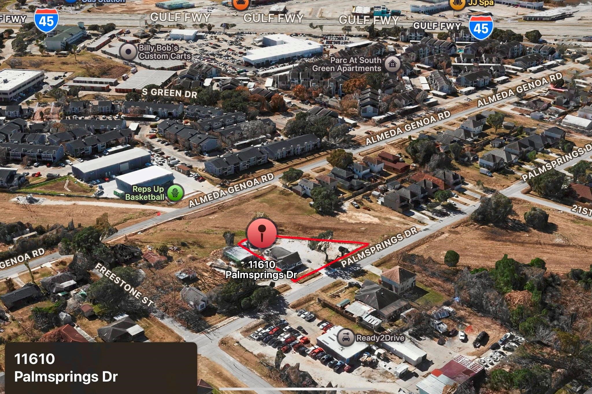 11610 Palmsprings Drive Houston, TX 77034 - Photo 23 of 23 an aerial view of residential houses with outdoor space