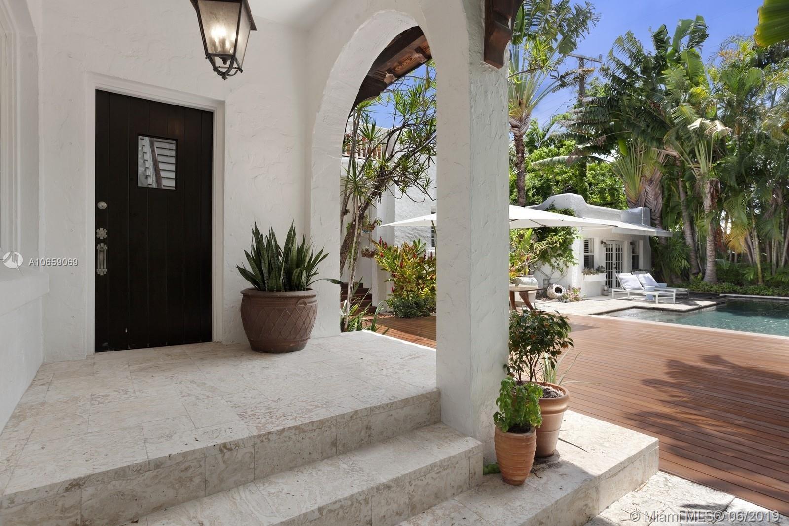 2355 North Bay Road Miami Beach, FL 33140 - Photo 4 of 24 entrance/ pool deck area