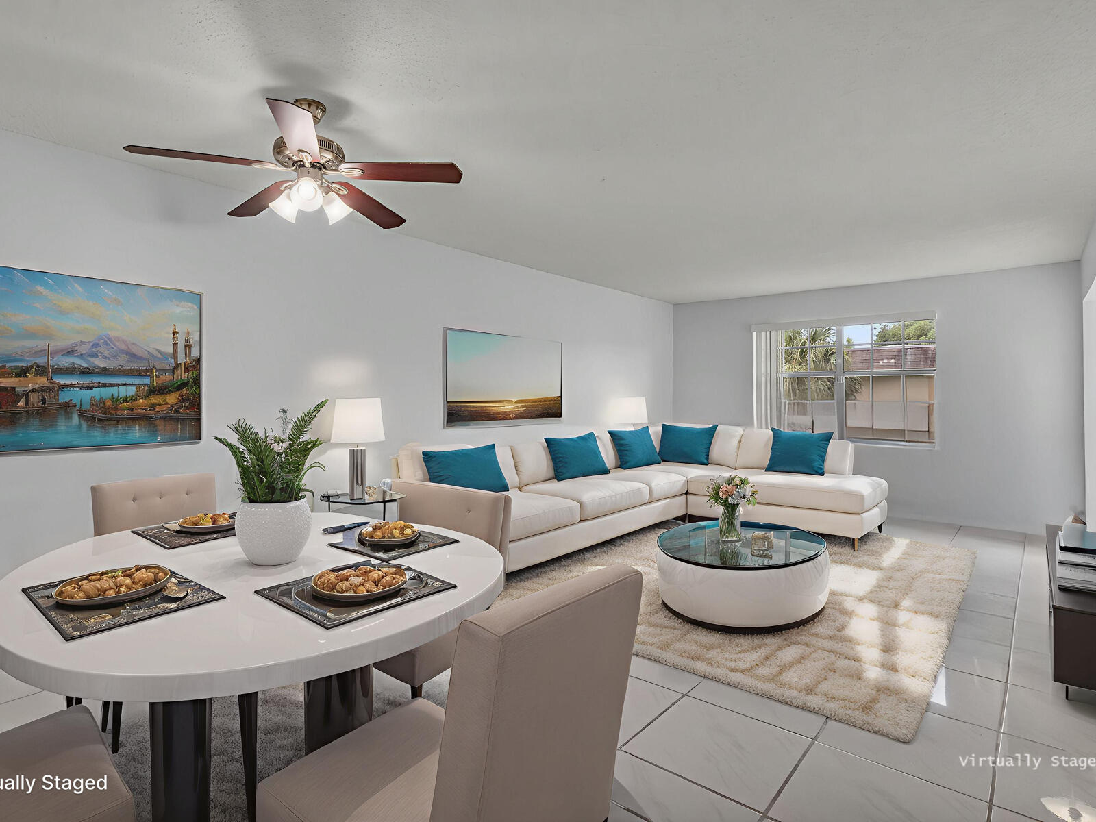 3001 Linton Boulevard, Unit 206C Delray Beach, FL 33445 - Photo 2 of 27 a living room with furniture and a potted plant