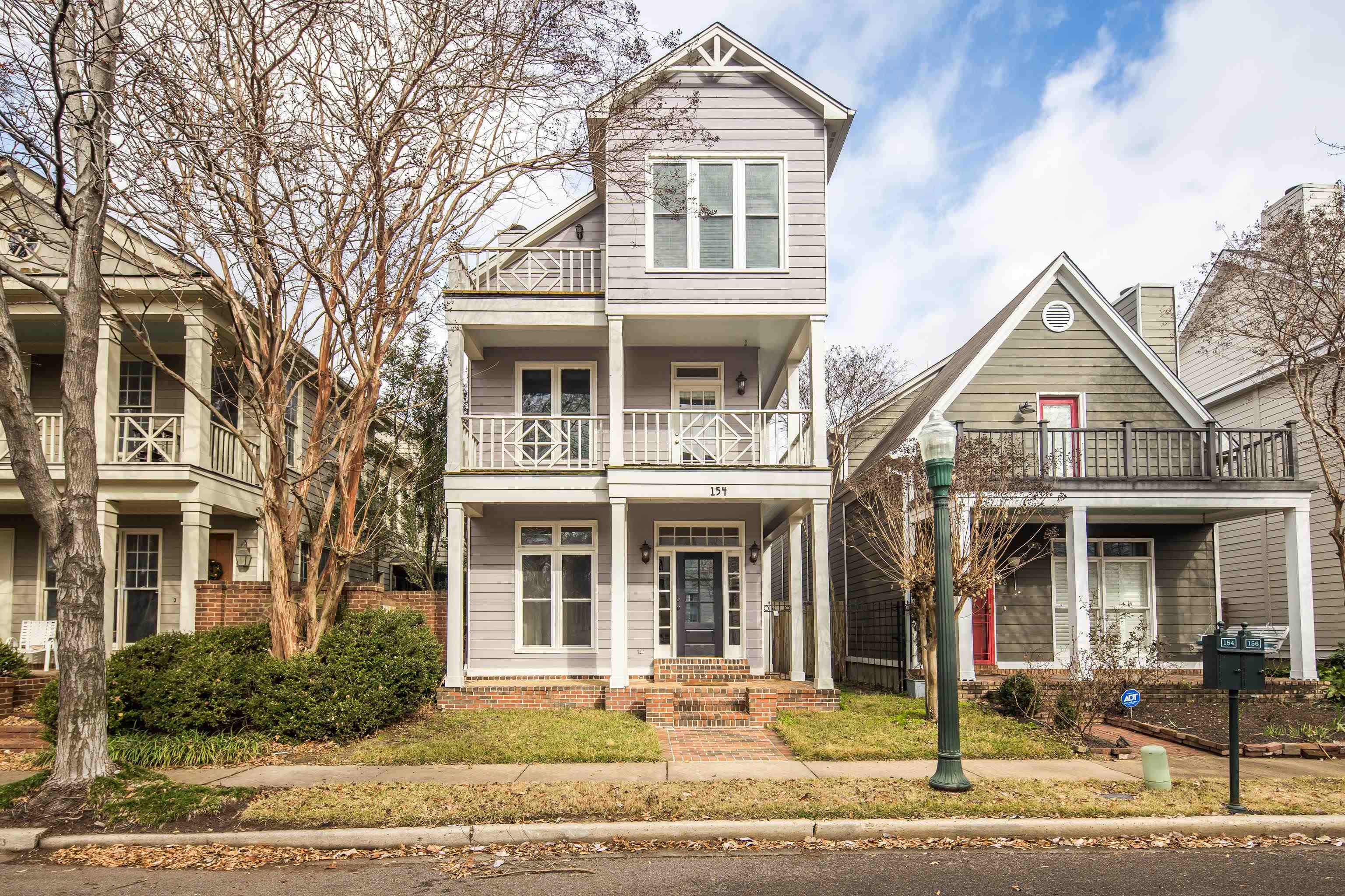 a front view of a building