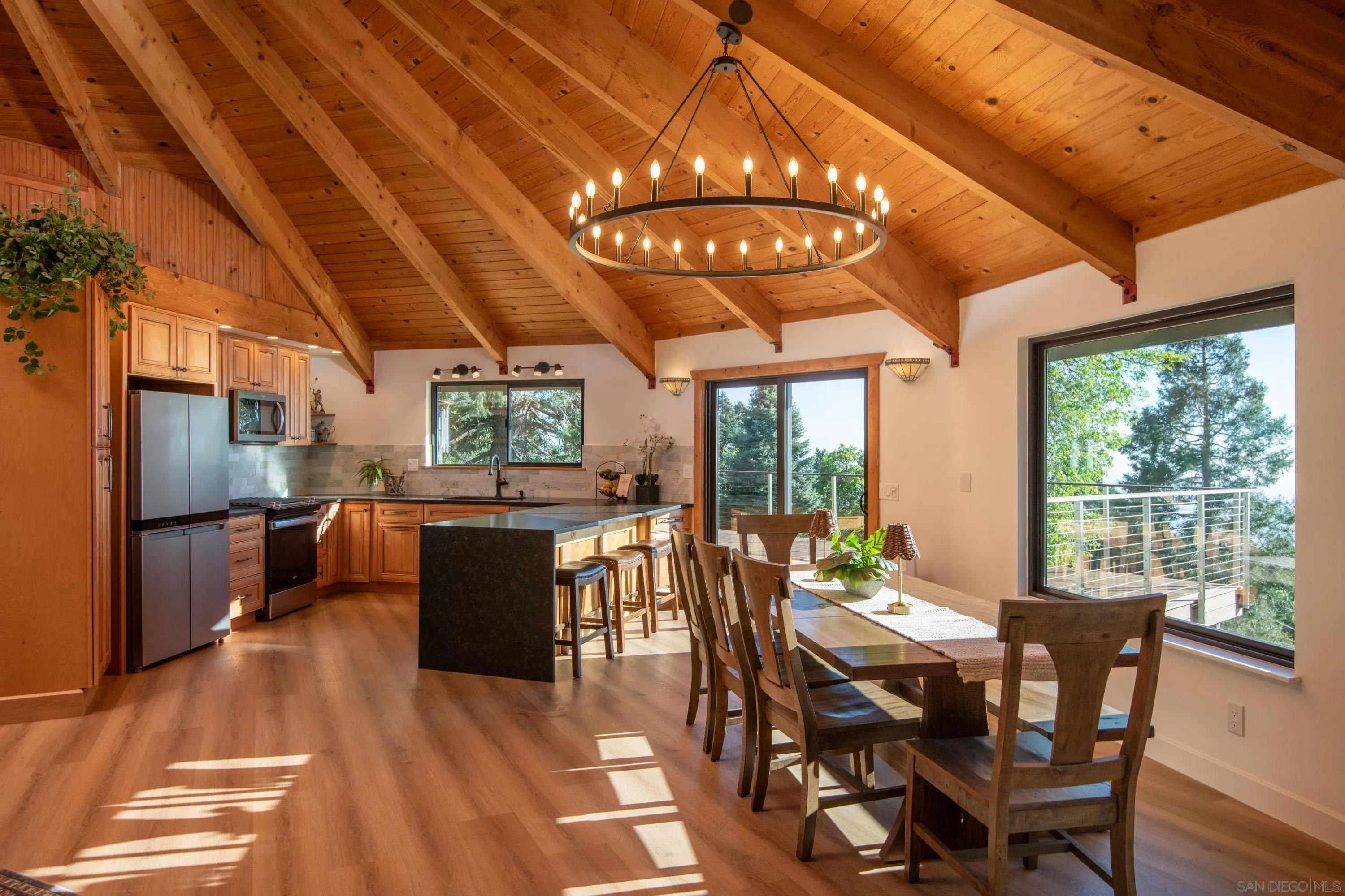 3413 Fern Meadow Road Palomar Mountain, CA 92060 - Photo 12 of 38 a view of a dining room with furniture window and outside view