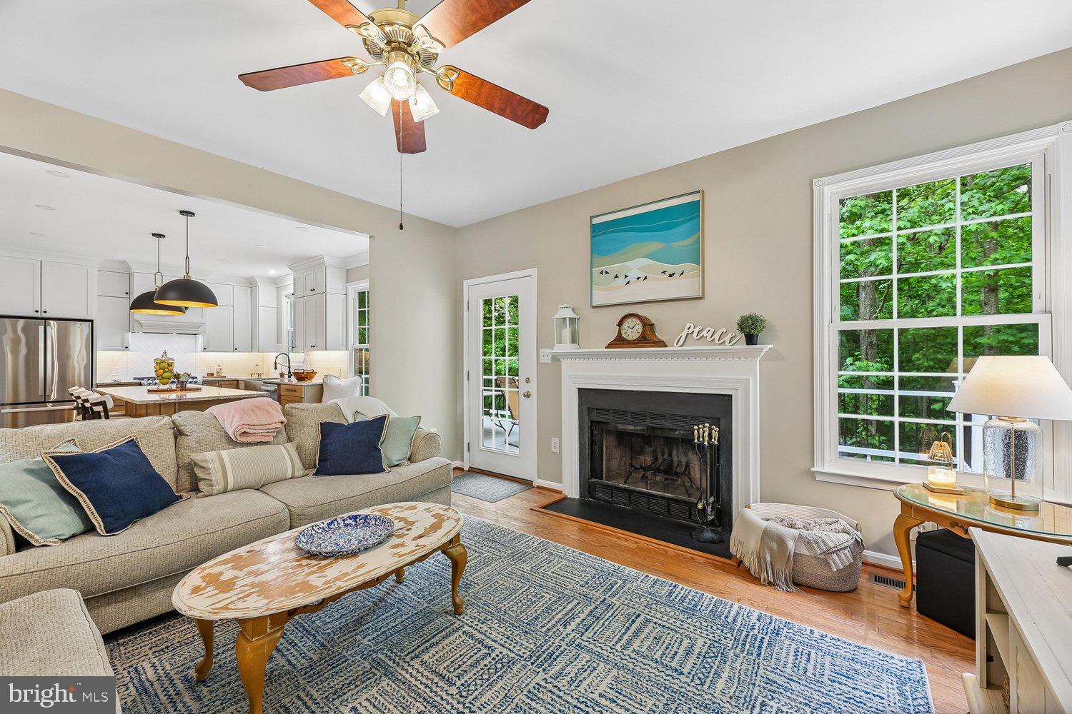 3707 Turn Back Trail Triangle, VA 22172 - Photo 11 of 55 a living room with furniture a window and a fireplace