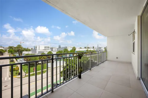 a view of city from balcony