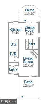 2432 Southgate Square Reston, VA 20191 - Photo 38 of 40 Main Level Floor Plan