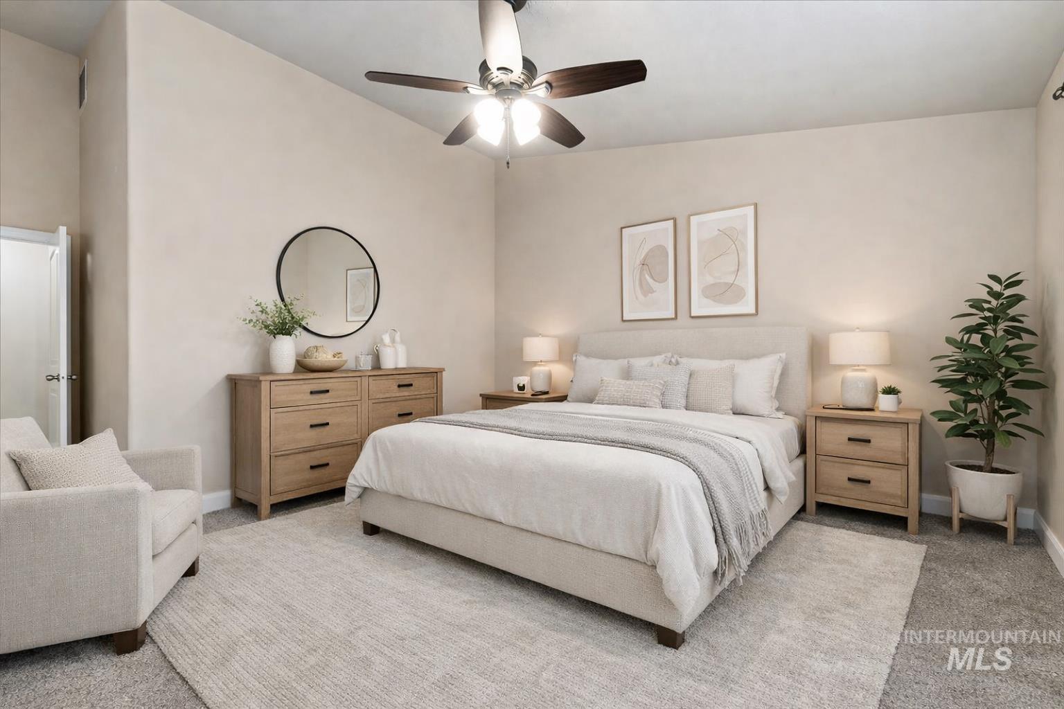 1838 Ridge Way Middleton, ID 83644 - Photo 6 of 42 Carpeted bedroom featuring a ceiling fan and baseboards