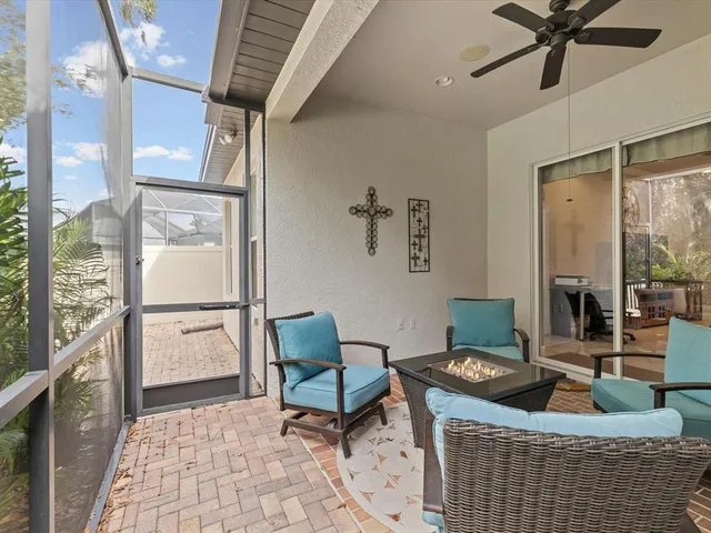 a view of a swimming pool and outdoor space