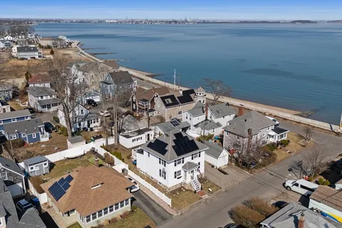 an aerial view of multiple house