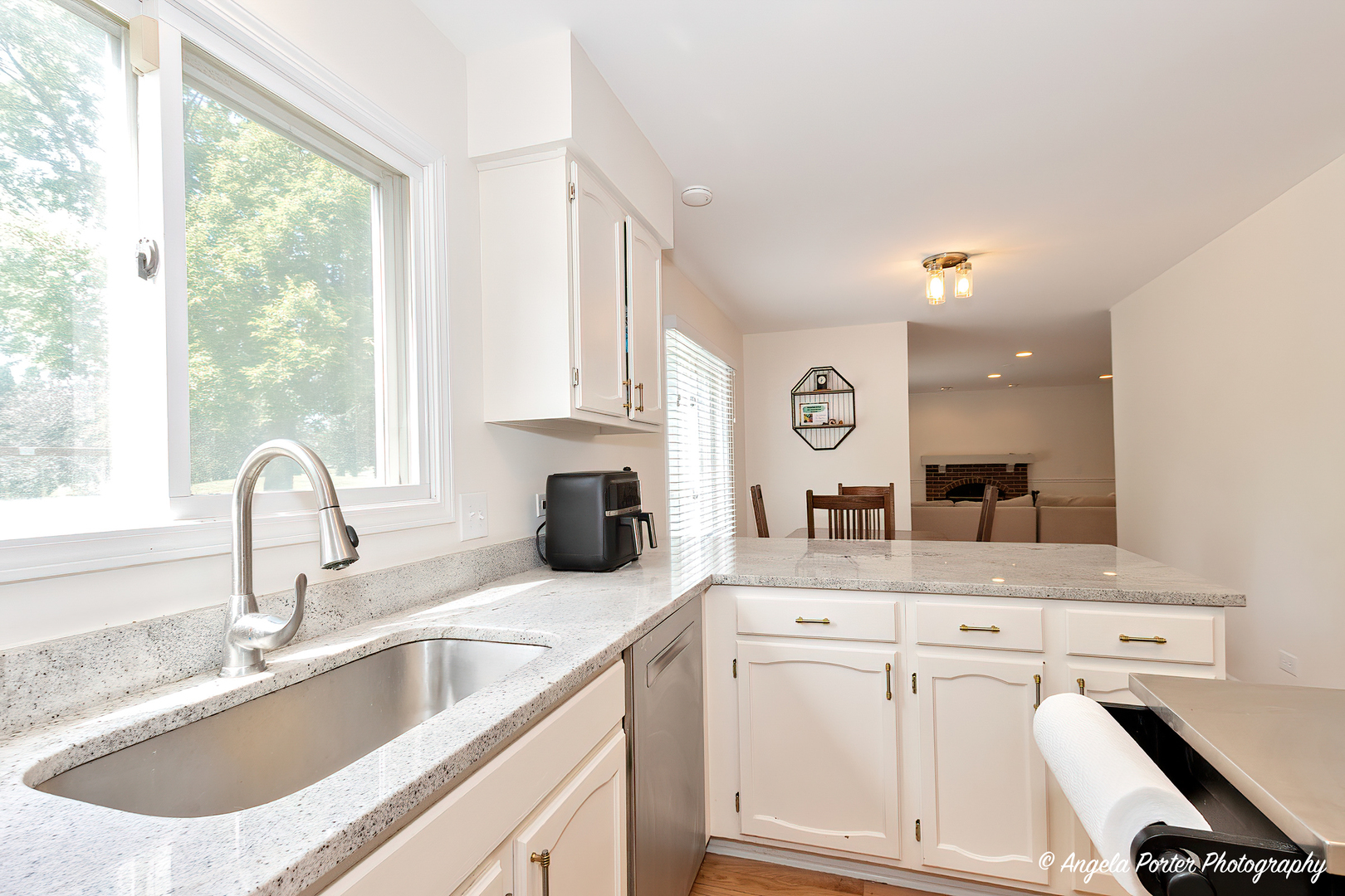 600 Raintree Road Buffalo Grove, IL 60089 - Photo 6 of 46 a kitchen with kitchen island a sink appliances cabinets and a large window