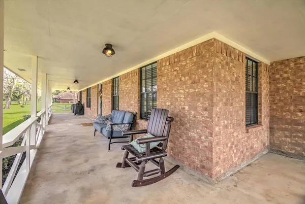 a living room with a couch and a table