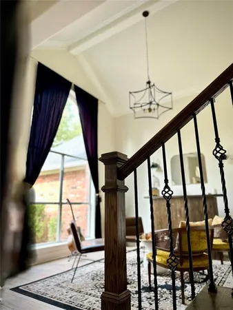 a bench sitting in front of a house