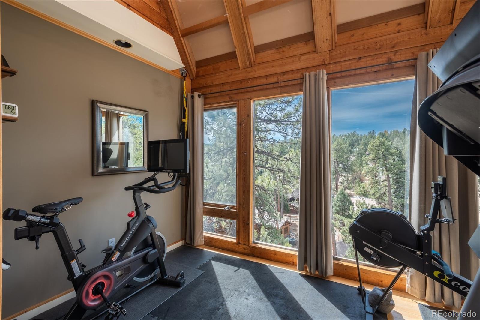 4192 Timbervale Drive Evergreen, CO 80439 - Photo 30 of 50 a view of a room with gym equipment