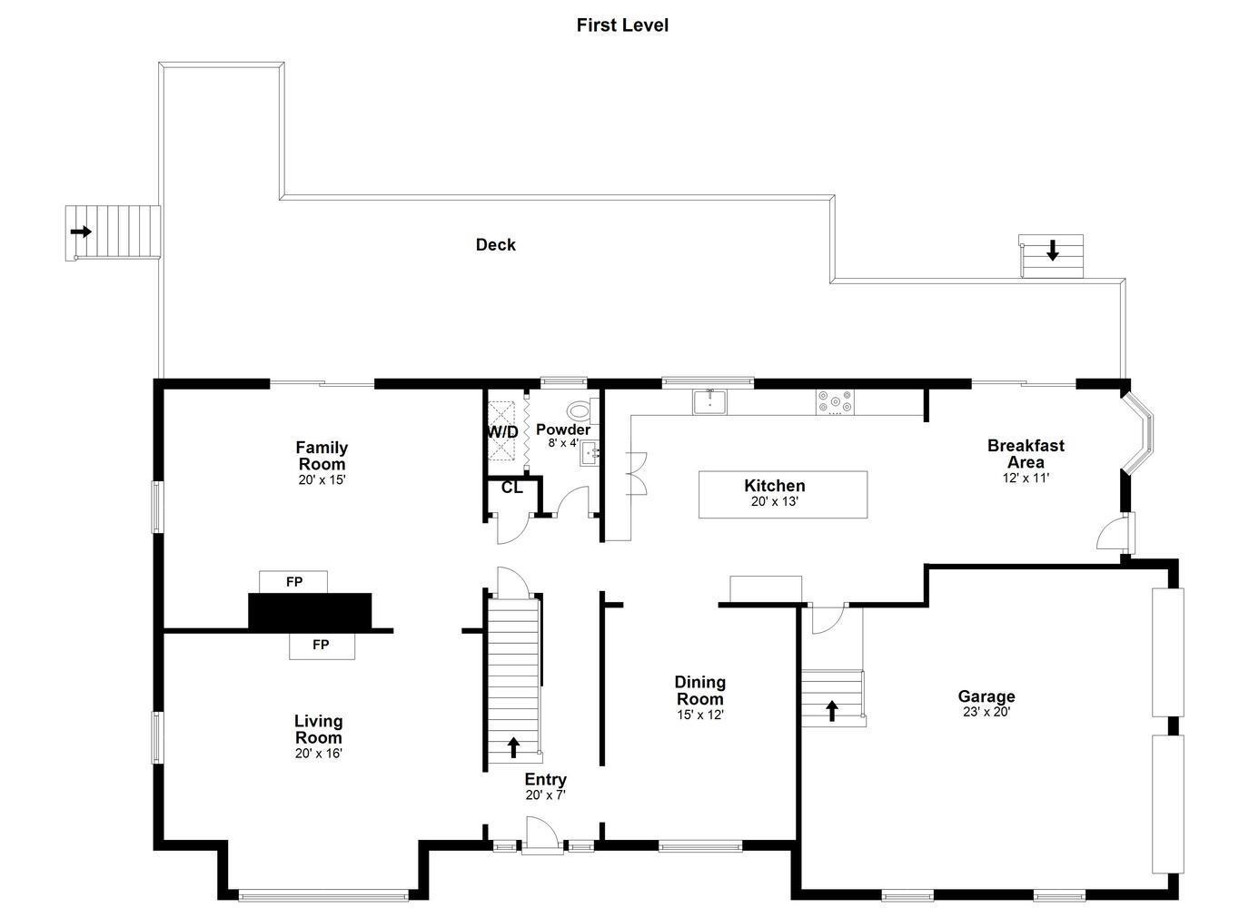 157 Parry Road New Canaan, CT 06840 - Photo 29 of 31 Main Level - Floor Plan